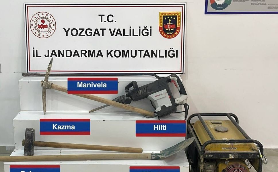 Yozgat'ta kaçak kazıya suçüstü