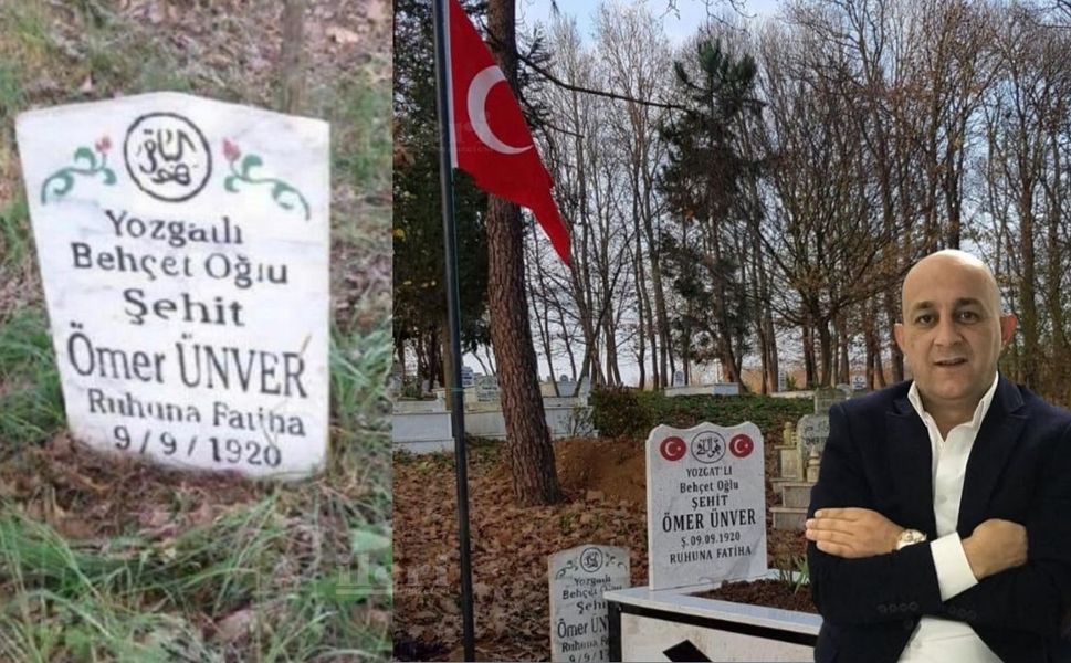 Yozgatlı iş insanından 106 yıllık şehit mezarına vefa