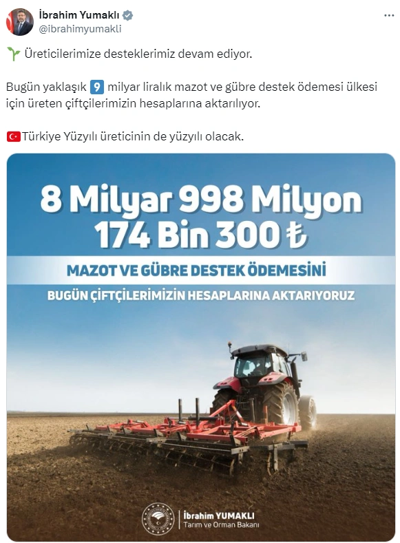 Yozgat, Kırıkkale, Tokat, Sivas'taki Çiftçiler Gözünüz Aydın! Hesaplara Yatacak