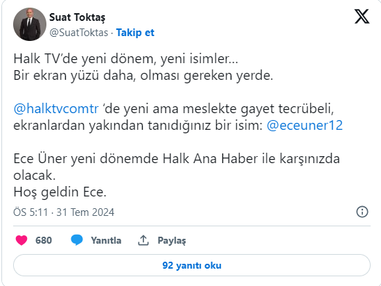 Ece Üner'in Yeni Adresi Belli Oldu! Ece Üner Hangi Kanalda Olacak (2)