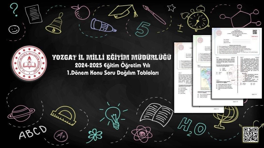 Konu Soru Dağılım Tabloları Yayımlandı