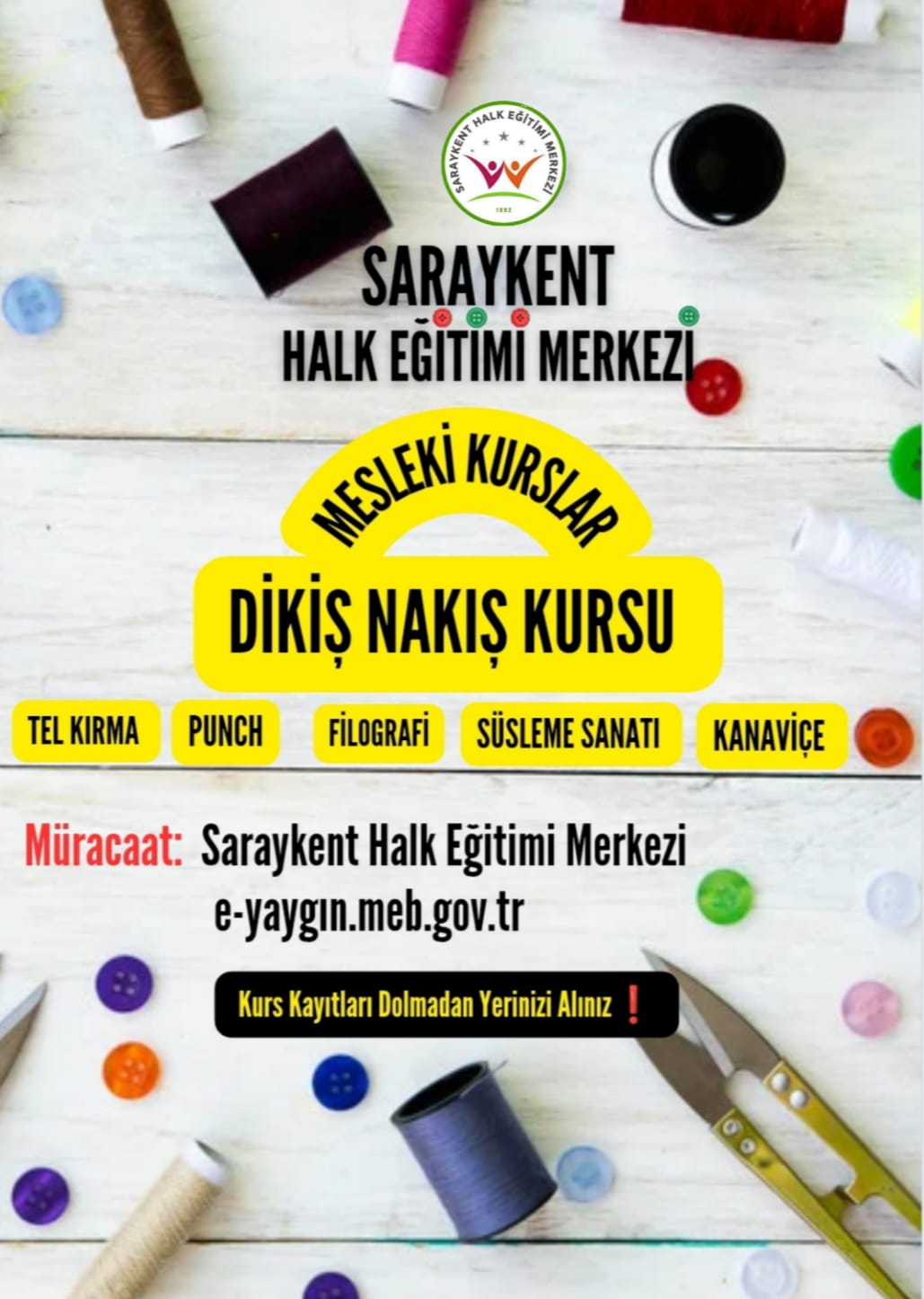 Mesleki Kurslar Başlıyor