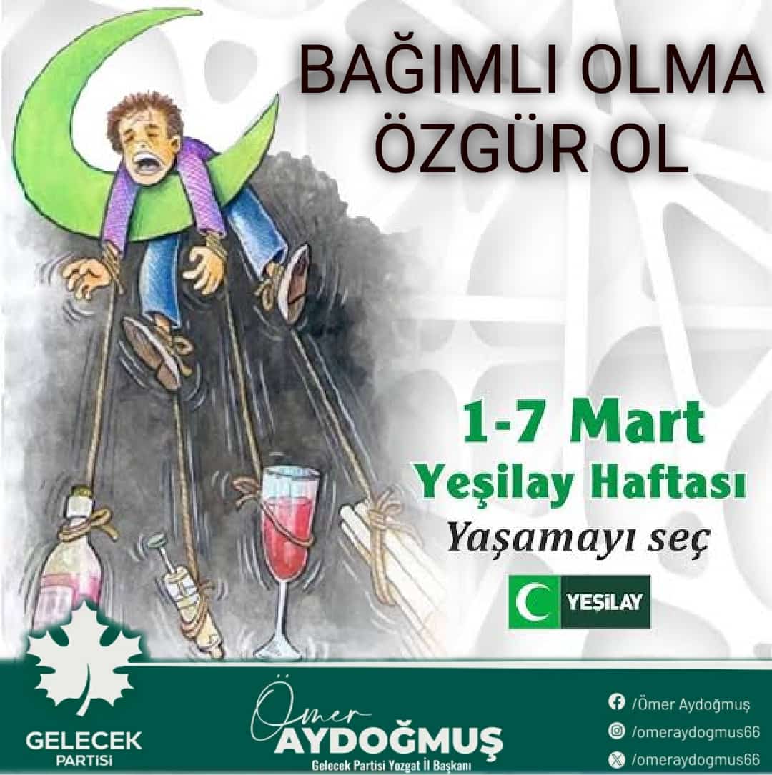 Bağımlılıkla Mücadelede Yeşilay'ın Yanındayız
