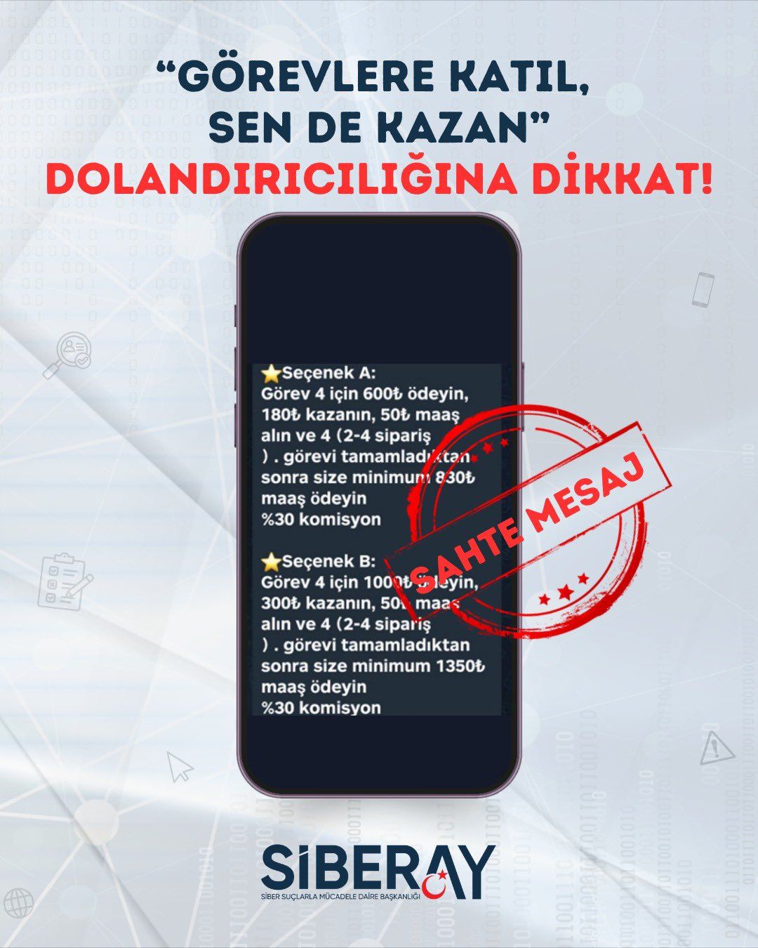 Dolandırıcılık Uyarısı