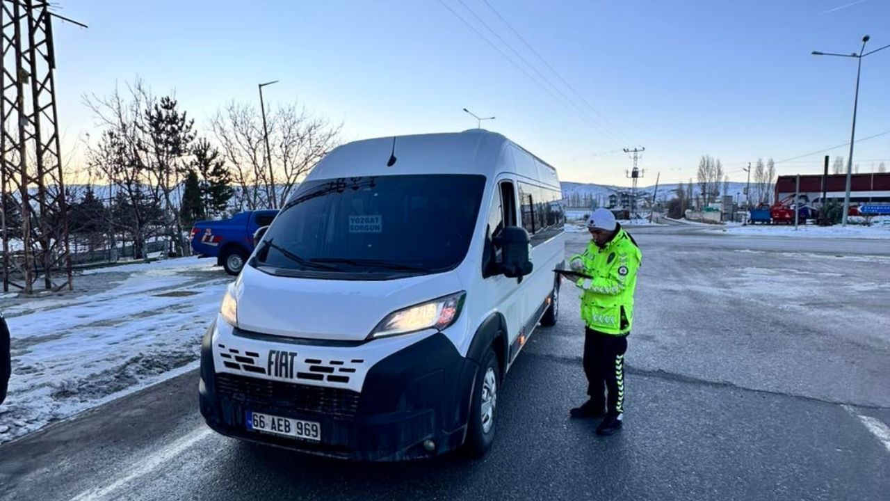 Saraykent'te Servis Araçları Denetlendi (3)