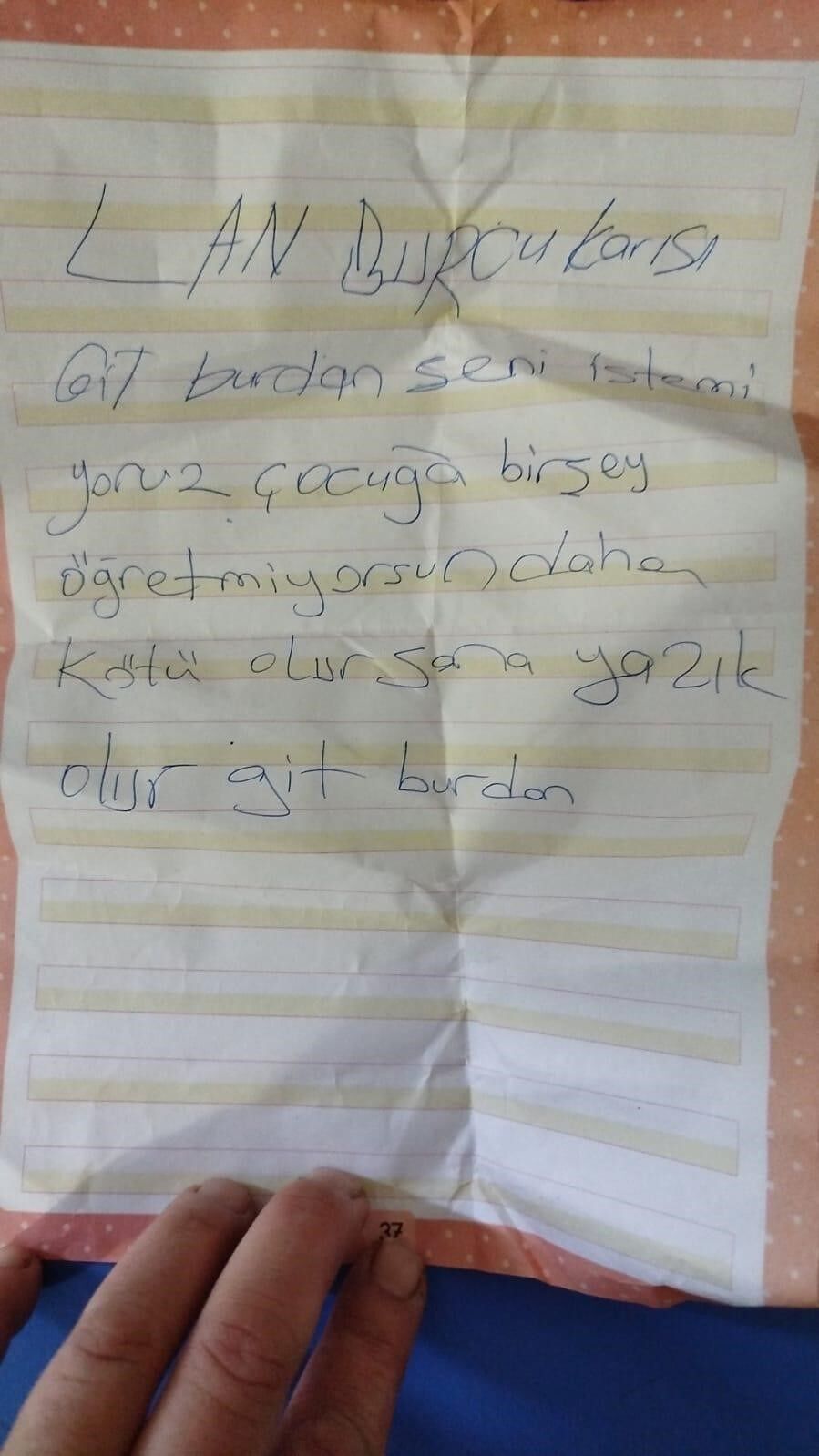 İlkokul Kapısına Tehdit Içerikli Not Bırakan Veli Tutuklandı