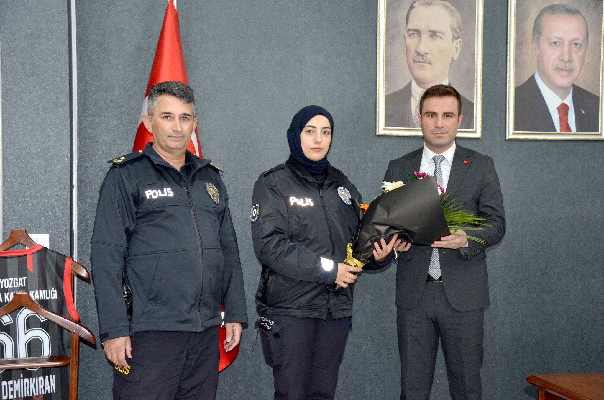 Sarıkaya Emniyetinden Kaymakam Demirkıran’a Polis Haftası Ziyareti (1)