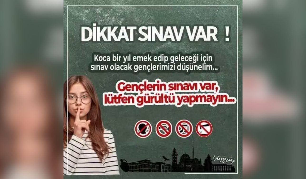 Valilikten Vatandaşlara Yks Öncesi Sınav Hassasiyeti Uyarısı (1)
