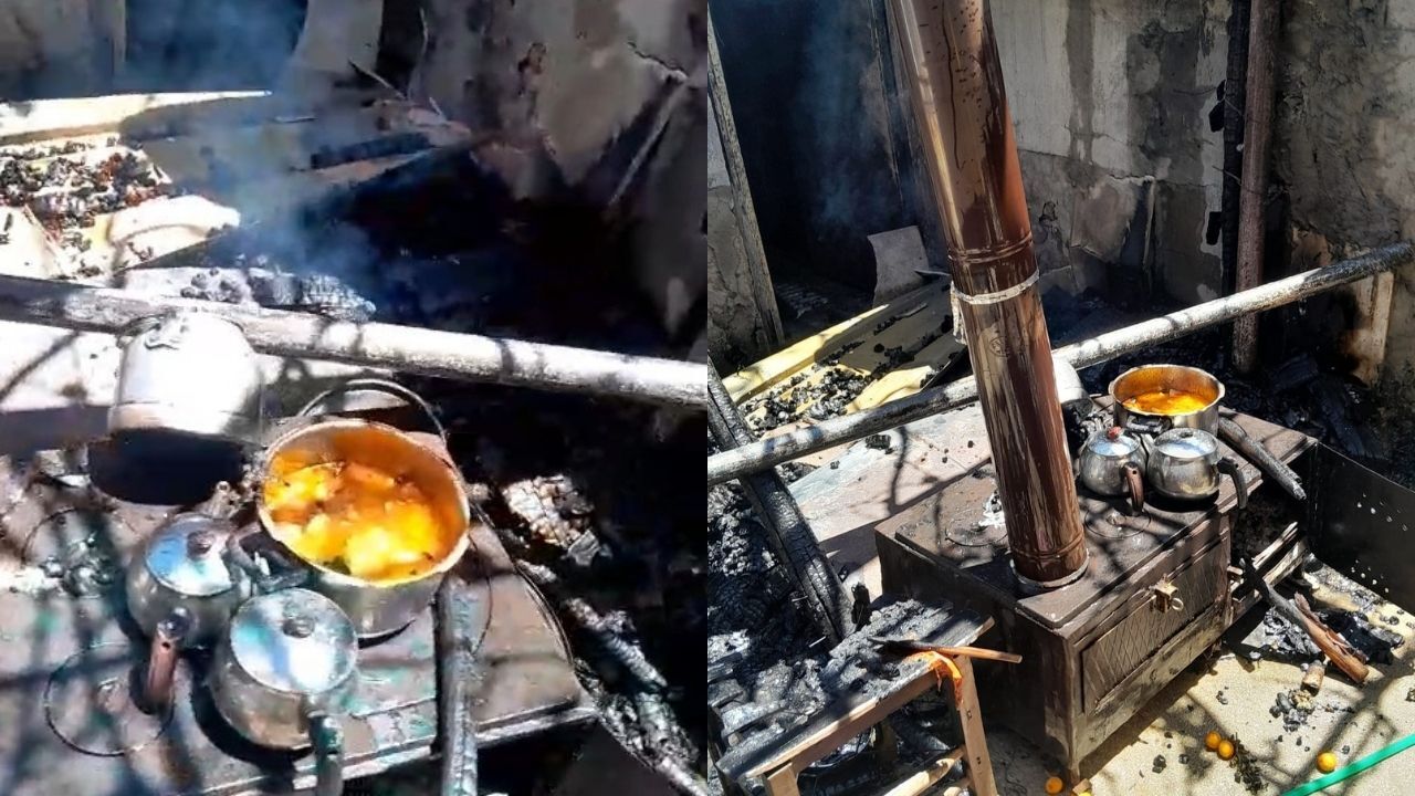 Avluda Çıkan Yangın Büyümeden Söndürüldü (2)