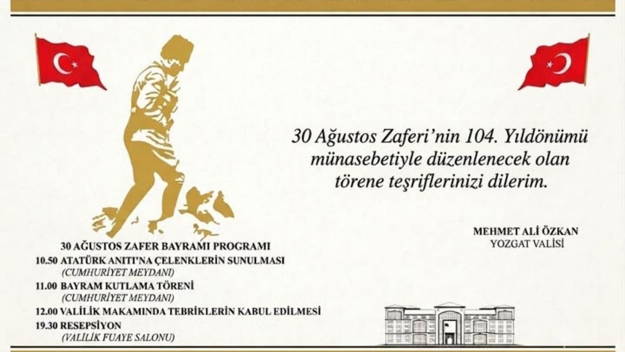 30 Ağustos davet