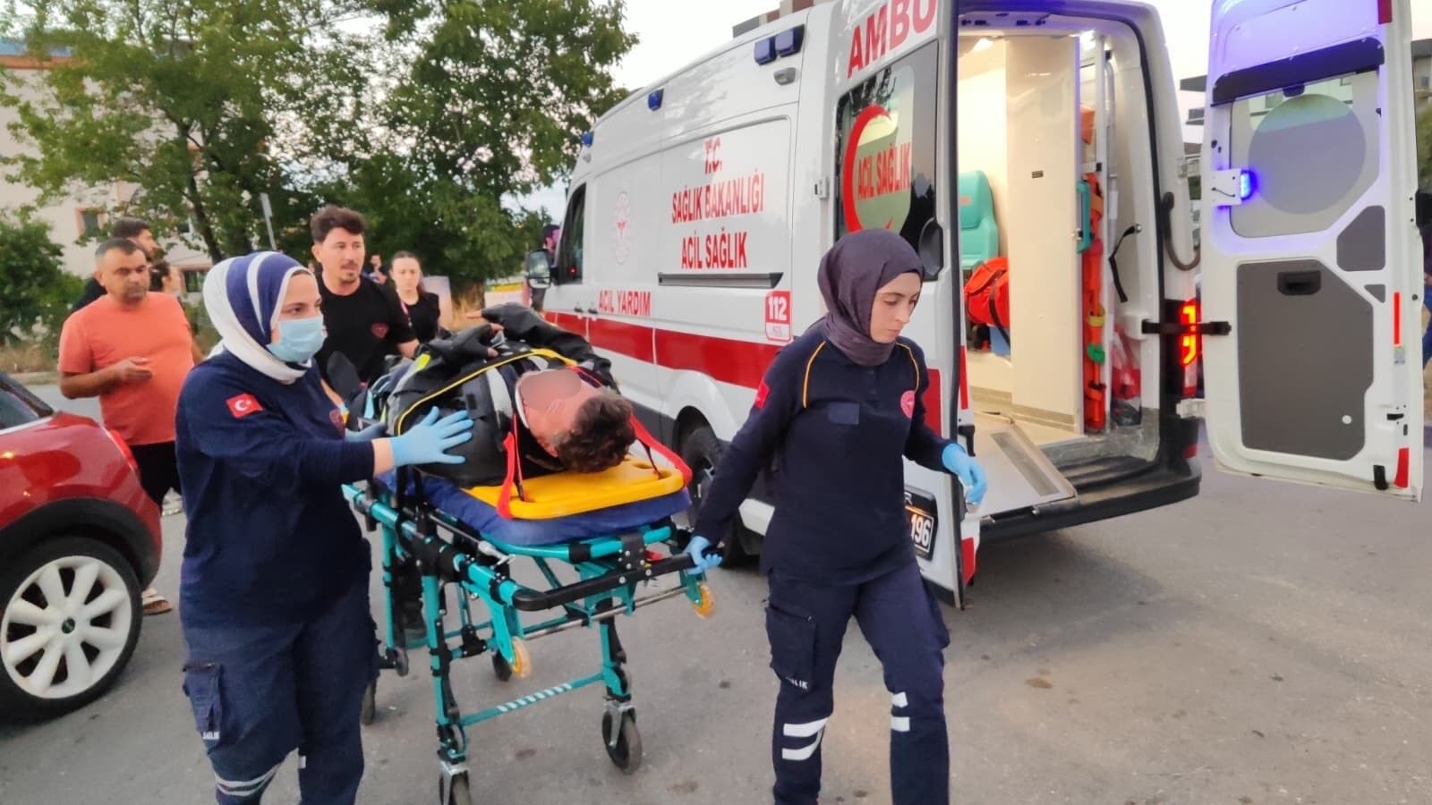 Otomobil Ile Motosiklet Çarpıştı 1 Yaralı (1)