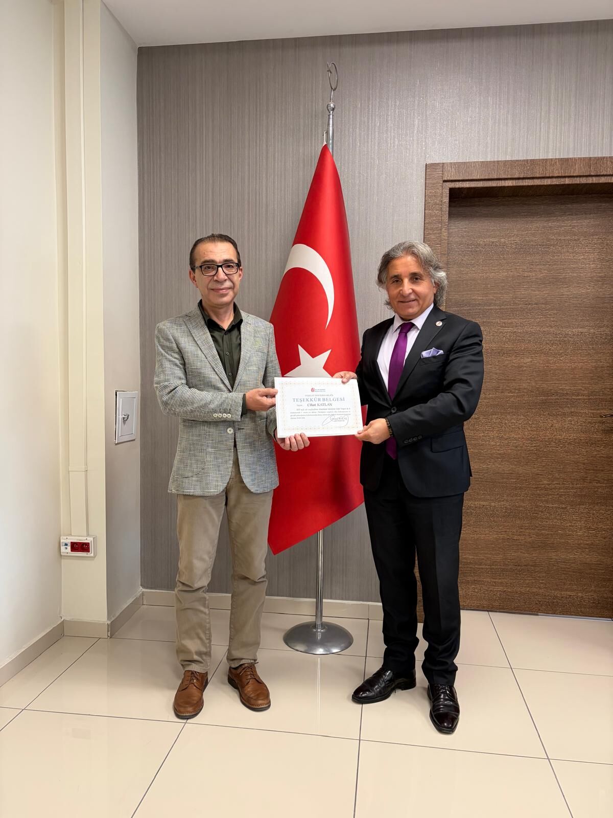 Katlan’a Teşekkür Belgesi