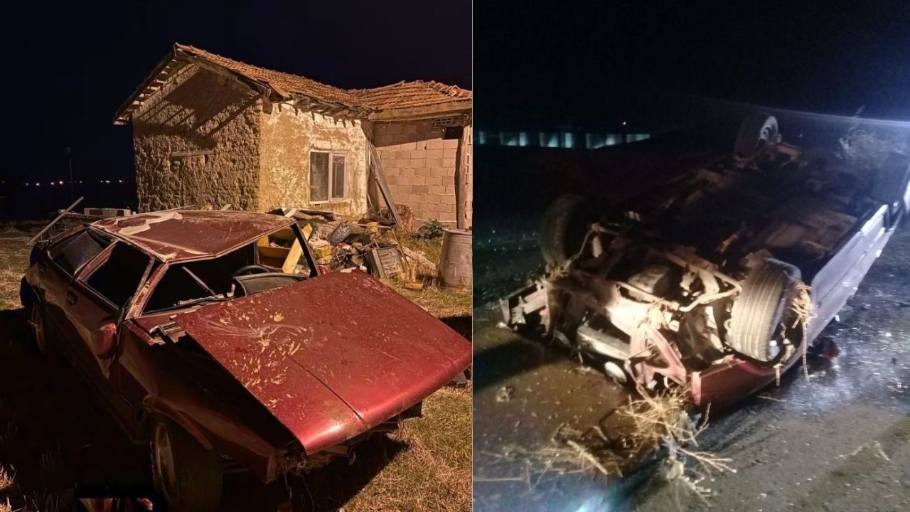 İki Ayrı Kazada Otomobiller Takla Attı! 5 Kişi Hastanelik Oldu (1)