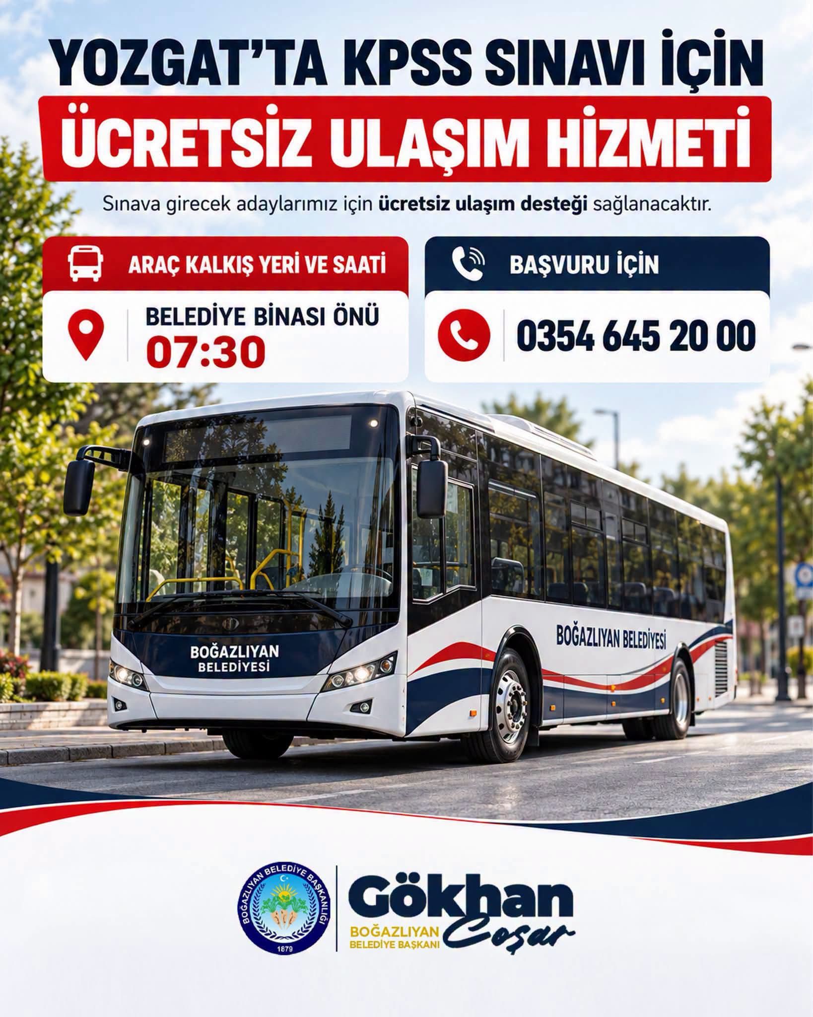 Adaylarına Ücretsiz Ulaşım Desteği