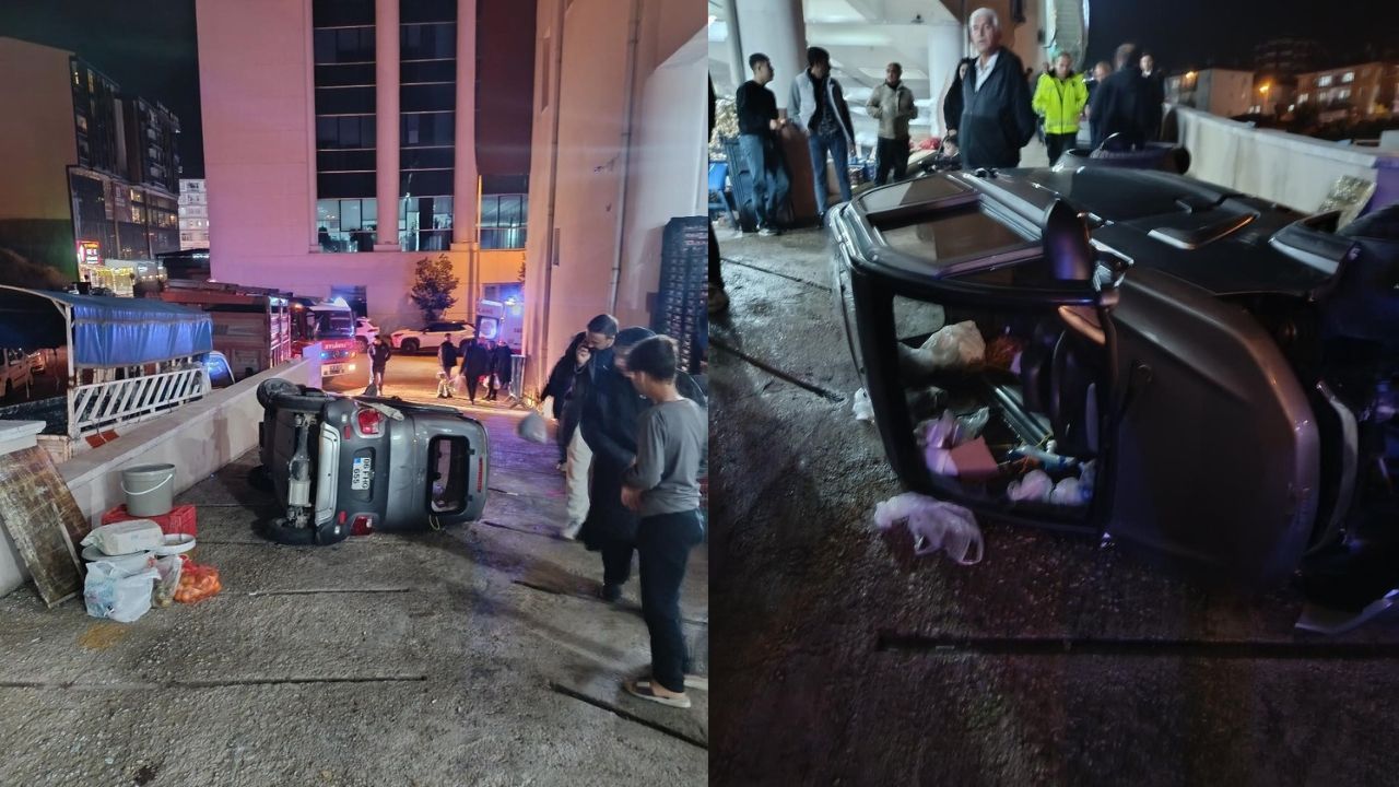 Başkentte Mini Araç Devrildi 1 Yaralı (1)